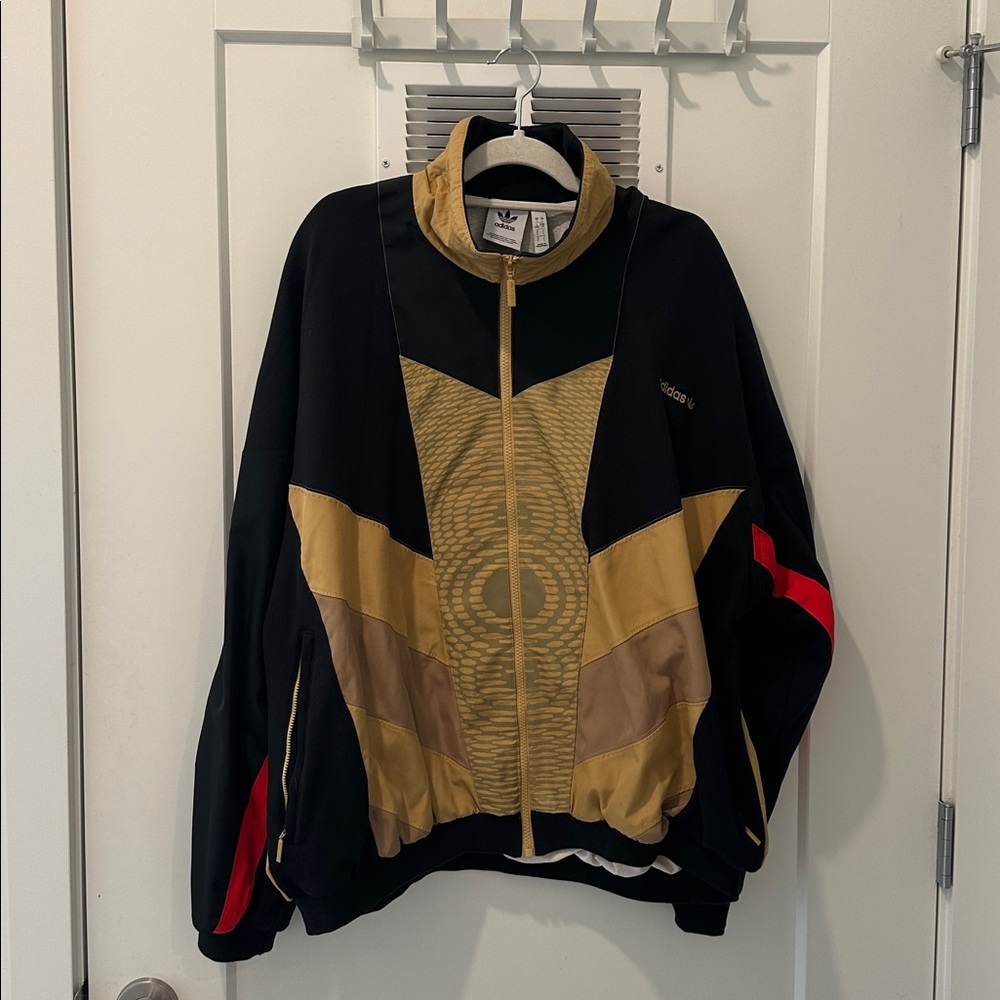Adidas Black and Gold Retro Jacket
